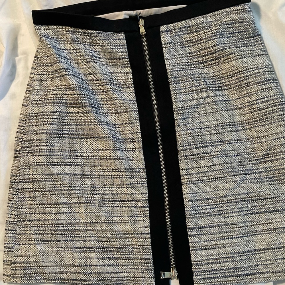 Ann Taylor Black and White Tweed Skirt-